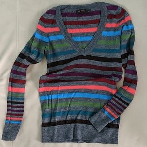 Striped V-neck Sweater - The Limited - Size XS